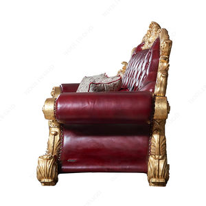 <span class=keywords><strong>Sofa</strong></span> gaya Barok merah emas, furnitur ruang tamu klasik <span class=keywords><strong>sofa</strong></span> Barok Perancis kayu beludru mewah - Product Image 3