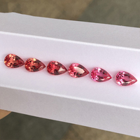Pierre de saphir naturel personnalisé Padparadscha saphir pierre en vrac diamant cultivé en laboratoire pour bijoux