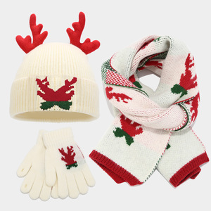 Ensemble 3 pièces de Noël pour <span class=keywords><strong>femme</strong></span> : <span class=keywords><strong>bonnet</strong></span>, écharpe <span class=keywords><strong>et</strong></span> gants jacquard motif bois de renne – Chaud <span class=keywords><strong>et</strong></span> tendance pour l'hiver - Product Image 6