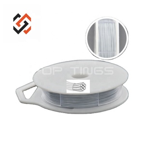 Pop Tings Nhà Máy Trực Tiếp Chất Lượng Cao Mạ 7 Sợi 0.45Mm Tiger Tail Bead Dây Xâu Chuỗi Với Nhựa Bìa - Product Image 4