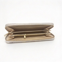 Portefeuille en PU de grande capacité à fermeture éclair simple pour étudiant, motif dollar créatif, multi-cartes, pour hommes et femmes