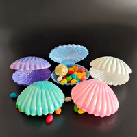 Vente directe usine – Lot de 10 boîtes à bonbons créatives et exquises en plastique, couleur nacrée, avec placage électrolytique, pot de rangement personnalisé