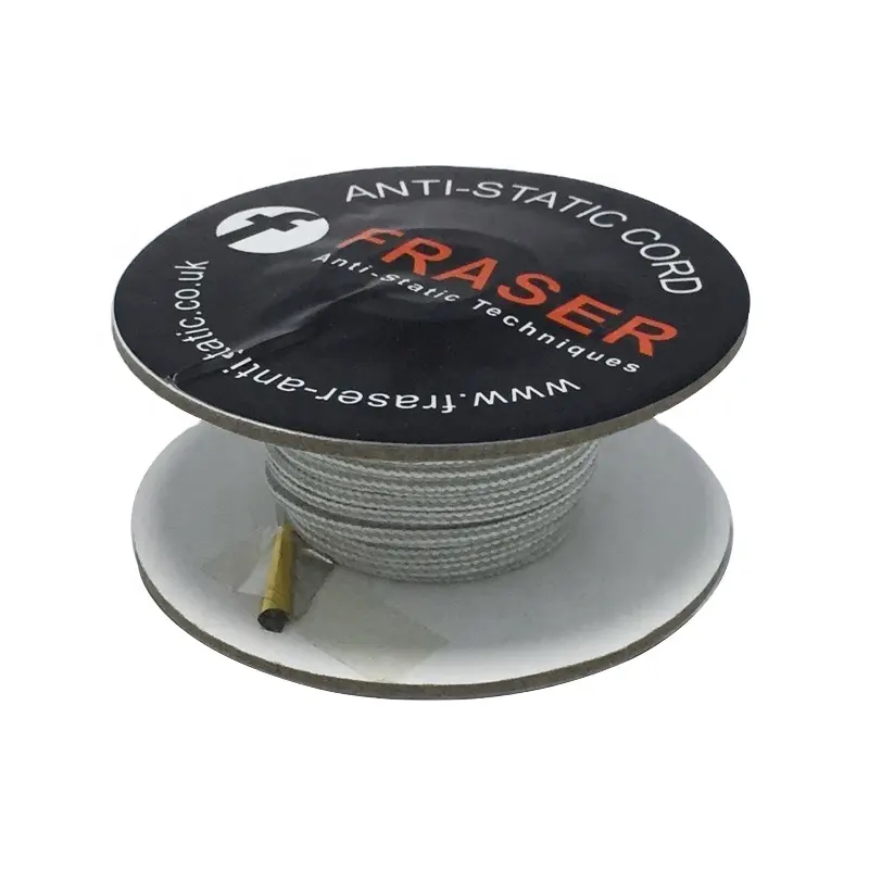 UK FRASER Anti-static Cord Rope 850/850E 10 Meters Per Reel 100 % Conductive Microfibre Filament Cord