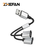 ZHEFAN USB Type C Hub Ekstensi 2in1 3in1 4in1 Kabel USB Splitter Adaptor Konverter Port USB