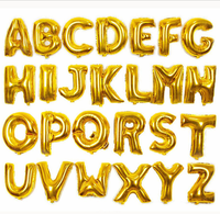 Feuille lettre numéro ballon chiffres alphabet ballons 16 32 40 pouces joyeux anniversaire fête étoile ronde ballon en aluminium décoration