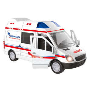 PANDAS1/32 in lega Diecast <span class=keywords><strong>giocattolo</strong></span> elettrico di simulazione modello di ambulanza tirare indietro il suono del veicolo in metallo luce <span class=keywords><strong>giocattolo</strong></span> auto ragazzo bambino regalo - Product Image 1