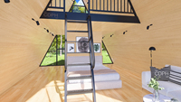 Airbnb Chine Maison préfabriquée Casa Prefabricada Cabine modulaire Toit triangulaire Tiny Homes Maison Conteneur Maisons préfabriquées