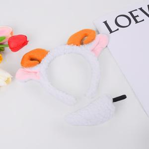 ربطة رأس عصرية رائجة لطيفة للفتيات من القطيفة ، مجموعة ذيل مخصصة ، رباط رأس عادي - Product Image 3