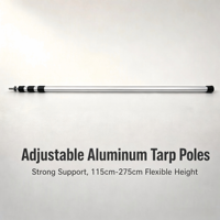 Poteau de tente en aluminium de 2,75 m, léger, pour le camping, accessoires de tente d'extérieur, poteau en aluminium durable
