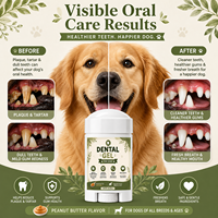 Gel de soin buccal pour animaux de compagnie OEM/ODM, pâte dentaire postbiotique pour chiens et chats, sans brosse, rafraîchisseur d'haleine