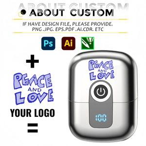 Mini rasoir électrique portable personnalisé avec logo pour hommes, affichage numérique, <span class=keywords><strong>tondeuse</strong></span> à barbe rechargeable pour voyage - Product Image 2
