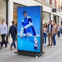 Pantalla LED Exterior Móvil Impermeable, Disponible en Una o Dos Caras, Pantalla Digital de Alto Brillo para Promoción en Tiendas y Calles
