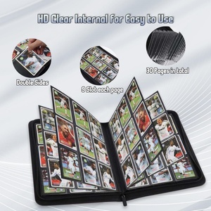Factory Premium 9 Pocket Custom Pokemoned Pu Leather Trading <b>Card</b> Binder with <b>Embossing</b> Printing 5 Color PP Inner Pages - Product Image 5