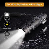 Briquet à arc étanche IP56 rechargeable par USB, coupe-vent, avec mini lampe torche, coque en aluminium, triple mode, pour cigarettes, camping, extérieur