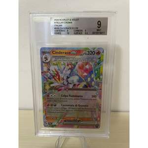 Para 2024 Scarlet & Violet Star Crown-Cinderace EX RR SCR IT 028/142 BGS 9 10g Producto de Papel de Cumplimiento Manual Desde ITA - Product Image 2