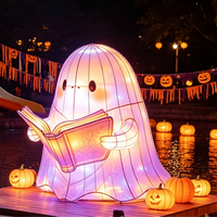 Lanternes fantômes de dessin animé mignonnes, décorations de festival à faible facteur d'effroi pour événements familiaux, centres commerciaux et rues de ville