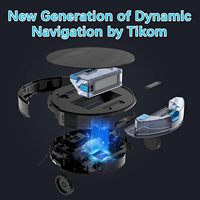 Robot Vacuum dan Mop, Robot Vacuum Cleaner G8000, Daya Hisap Kuat 2700Pa, Pengisian Otomatis, Cocok untuk Lantai Keras, Hitam