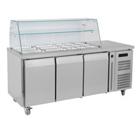 Nouvelle table à froid pour buffet, comptoir de préparation de salades, réfrigérateur à salades, vitrine réfrigérée, bar à salades