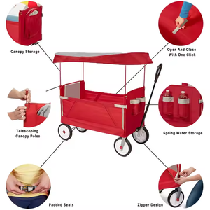 <span class=keywords><strong>Cochecito</strong></span> plegable 3 en 1 para todo terreno, carrito todoterreno plegable para exteriores con dosel y mango ajustable para niños - Product Image 3