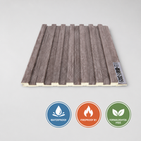 Panneau mural 3D rainuré en WPC écologique OEM, étanche, pour décoration intérieure, revêtement en lattes de bois composite, vente en gros directe usine