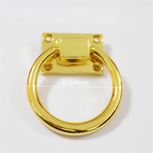 Zinc Alloy Ring <b>Pull</b> Handle A2161 <b>Gold</b> Color Minimalist Design For <b>Drawer</b> Furniture Hardware - Product Image 5