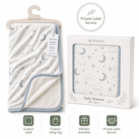 Couverture pour bébé en velours cristal bambou et spandex, 2 couches, 80*100cm, douce, confortable et lisse, pour nouveau-né