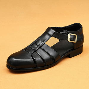 Las sandalias de cuero vacuno hechas a medida para hombre más vendidas en 2025 están hechas de cuero genuino y son transpirables. - Product Image 6