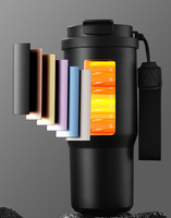 Bouteille d'eau réutilisable en acier inoxydable 304 de 25 oz, gobelet isotherme à double paroi, tasse à café personnalisable avec logo et cordon