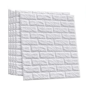 House Decoration Soft Wallpaper Self-adhesive PE Foam Wall Panel 3D Brick Wall Stickers