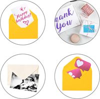 Ensemble de mini-enveloppes et de cartes vierges personnalisées, emballage cadeau pour cartes de vœux DIY, pour mariage, fête, entreprise, remerciements