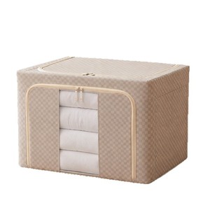 Clothing Organizer Storage Box 50x40x33cm Checkerboard Pattern Foldable Washable PP Board For Wardrobe Clothes Toys General - Product Image 5