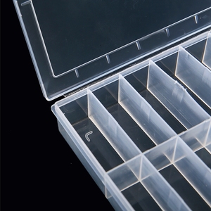 Boîte de rangement vide en plastique transparent à 12 compartiments pour outils de manucure, bijoux, autocollants, organisateur de salon - Product Image 4