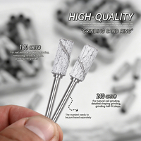 100 pièces/boîte Bandes abrasives pour ongles de 3 mm, grains 80/120/180/240, mini-accessoire de ponceuse à ongles électrique, outil de polissage pour manucure