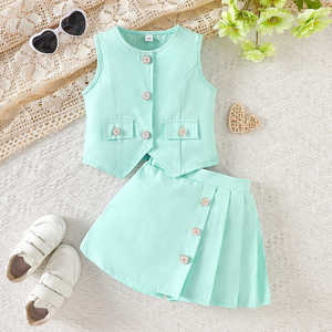 Летняя детская одежда для девочек 2-7 лет: хит продаж, безрукавки <span class=keywords><strong>2026</strong></span> - Product Image 1