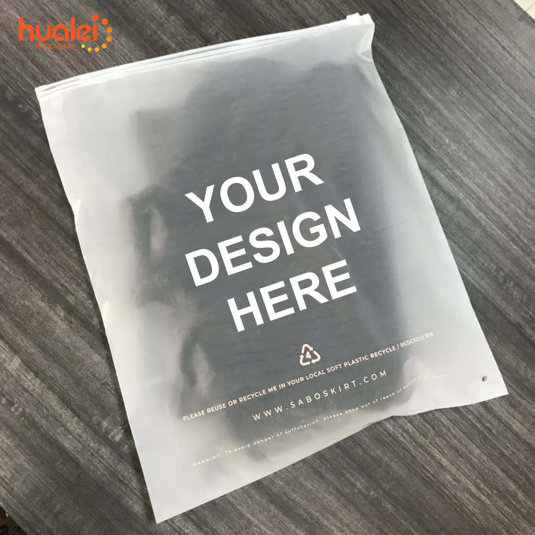 Bikini Bolsas de embalaje Impreso personalizado Traje de baño Embalaje Frosted Ziplock Bolsa con cremallera