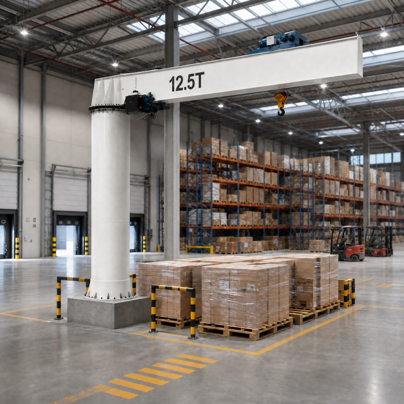 Industrial Column Swing Arm Crane for Mold Handling and Assembly ...