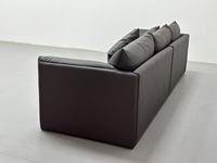 Ensemble de canapés 2 places en cuir PU moderne, mousse haute densité, construction durable, pieds en métal, structure en bois pour hôtel, appartement, salon