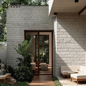 Revêtement mural en béton imitation pierre naturelle 3030x455x16mm, sans amiante, certifié ISO9001, pour la rénovation écologique des extérieurs de maisons - Product Image 2