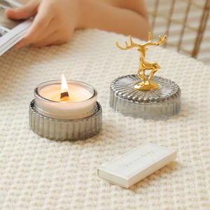 Bougies de cire de soja de luxe Morden Home Decor Bougies parfumées Oud en bois - Product Image 2