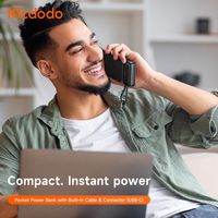 Mcdodo 776/780 22,5 W Pantalla digital 5000mAh Banco de energía de 3 salidas con cable de USB-C desmontable y conector de 1/8 pines para iPhone