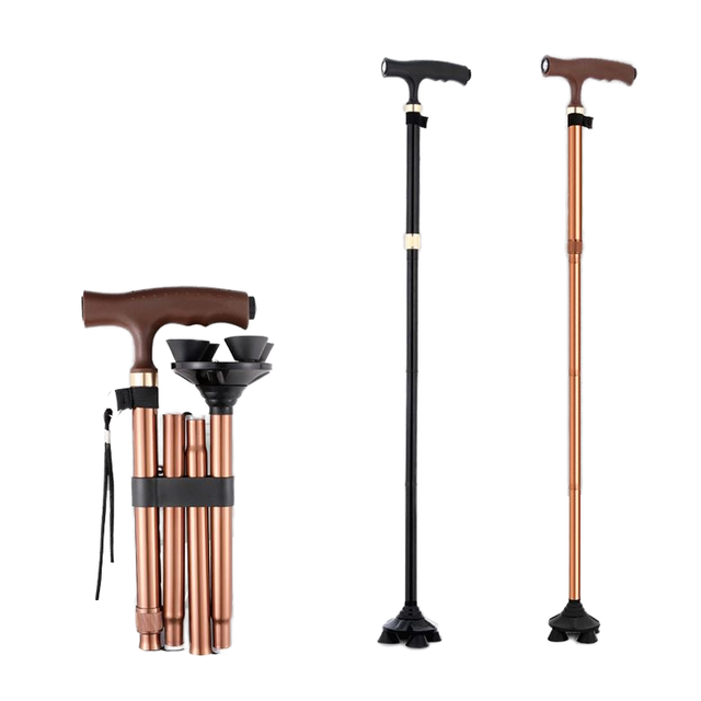 Hot Sale Height Adjustable Elderly Walking Stick Alarm Safe Canes with Light Comfortable Walking Sticks for Seniors