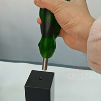 Ornement en cristal tête de cheval artisanal, verre ancien déparaffiné avec logo personnalisé, emballage cadeau pour décoration intérieure