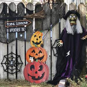 Letrero de Pared de Calabaza de Halloween de 36 Pulgadas Más Vendido, Decoración Metálica Pequeña para Exteriores, Jardín, Patio y Césped - Product Image 3