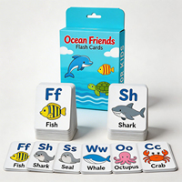 Cartes flash éducatives personnalisées 2026 pour enfants, imprimées sur papier fantaisie et carton, type carte de vœux