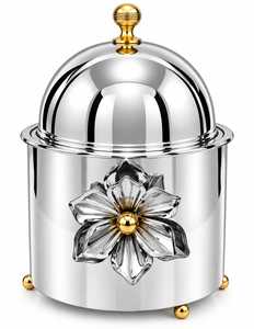 Plat de service élégant en acier inoxydable pour événements de luxe, banquets de mariage, buffets de restaurant et présentation de plats haut de gamme - Product Image 3