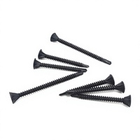 Vis autoperceuses à tête trompette filetage fin 4,8*70 mm, phosphatées noires ou grises, pour cloisons sèches
