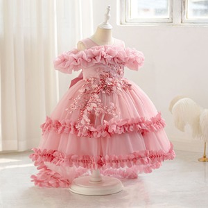 strapless open back dress Girls Birthday Dress Children's Ball Princess Dress main image 1