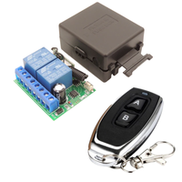 Transmisor de Interruptor de Control Remoto RF Inalámbrico de 1 Canal con Módulo Receptor y Relé LED DC12V 10A de 433mhz con Función de Aprendizaje de Código