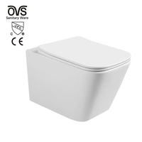 OVS CE Europe luxe moderne sans bords en céramique salle de bains mur suspendu toilette 2023 réservoir d'eau toilette