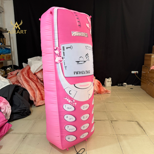 Téléphone portable gonflable rétro Y2K pour fête rétro du <span class=keywords><strong>millénaire</strong></span>, marché sur le thème du Y2K, exposition sur le thème rose - Product Image 5